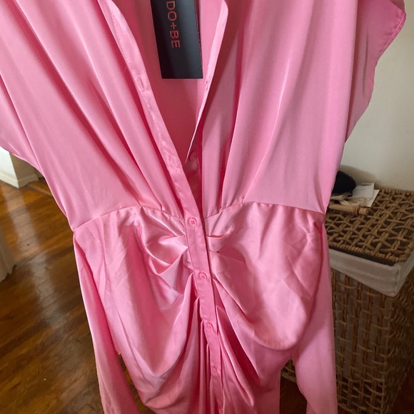 Do + Be Pink Tie Dress - Picture 3 of 6